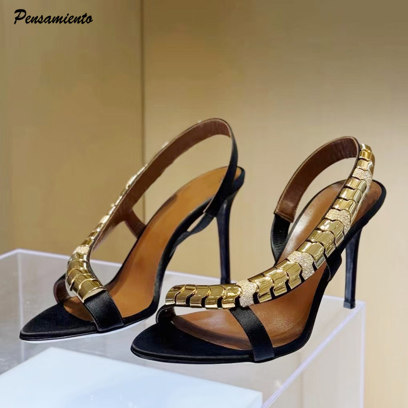 Women Shoes Formal - Luxury Rhinestones Sequined Satin Women Gladiator