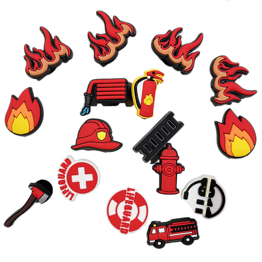 Croc Style Clog - Fireman Shoe Charms for Crocs Accessories