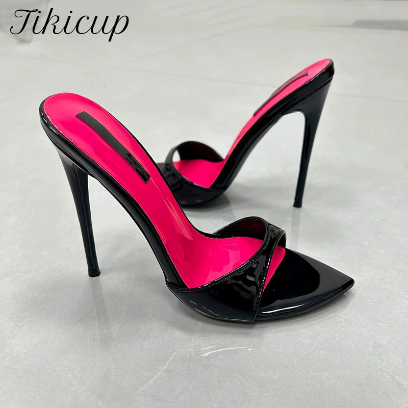 Patent Leather Pump - Woman Stilettos 12cm Slipper Sexy Black