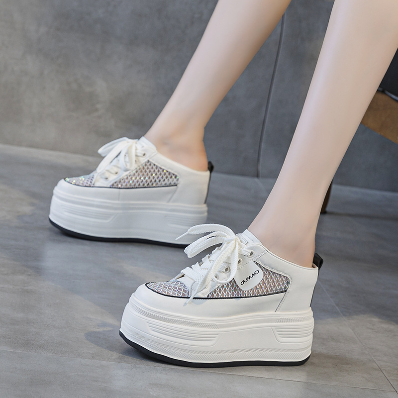 12CM Air Mesh Genuine Leather  - Women Shoes Japanese Brand 评论和价格