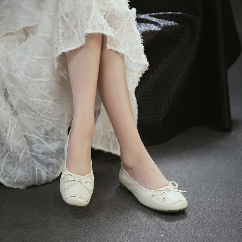 Genuien Leather Round Toe Low  - Women Shoes Japanese Brand 评论和价格