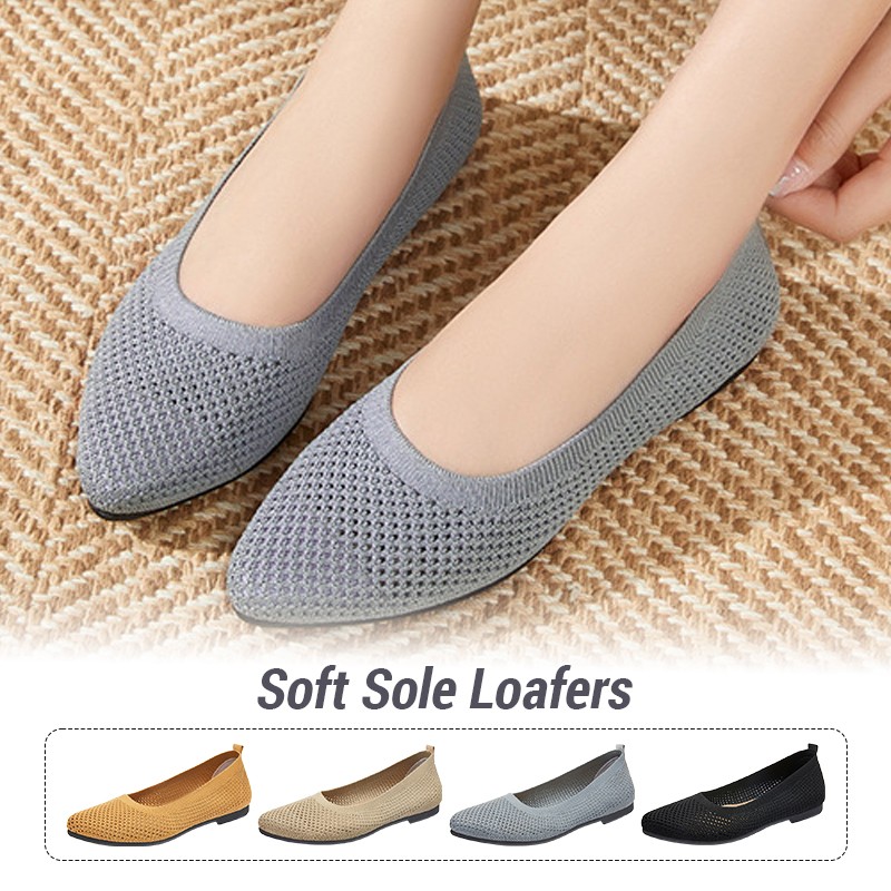 Women Flat Shoes Knitted Loafe - Loafer Flat Women 评论和价格