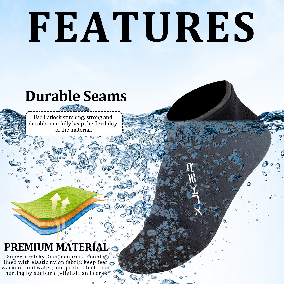Men's Women's 3mm Neoprene Soc - Women'S Shoes Neuropathy 评论和价格