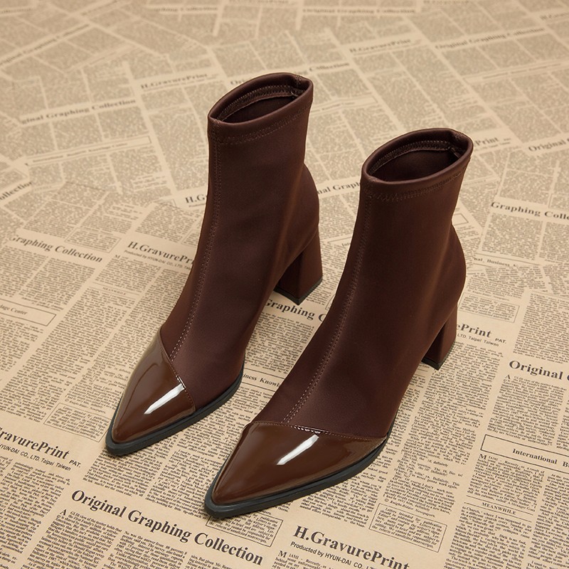 Brown Women Ankle High Heels   - Women Shoes Nb 评论和价格