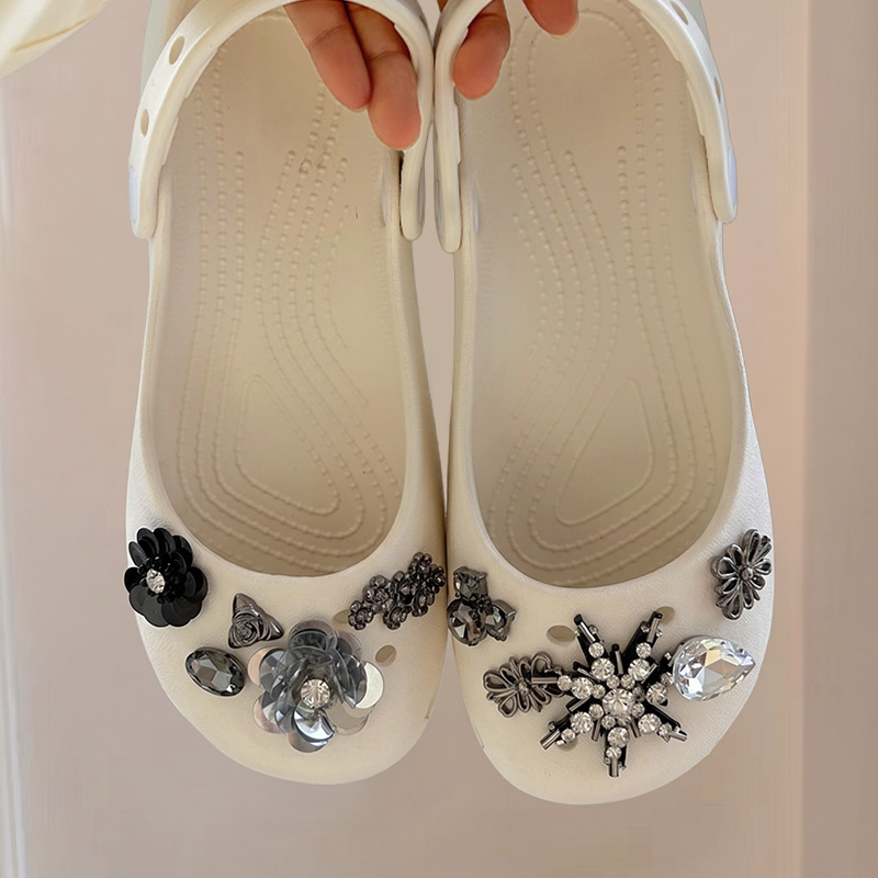 Crystal Flower Decorations DIY - Women Shoes Japanese Brand 评论和价格