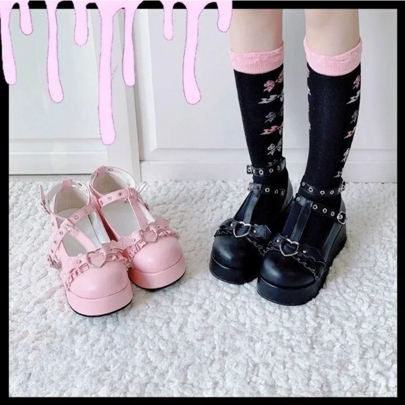 New Brand Girls Platform Wedge - Women Shoes Japanese Brand 评论和价格
