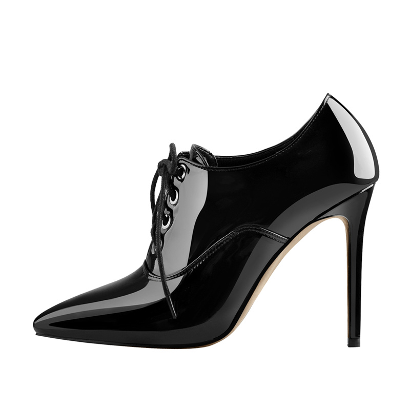 Onlymaker Women Lace Up Vintag - Court Heel Pointed 评论和价格