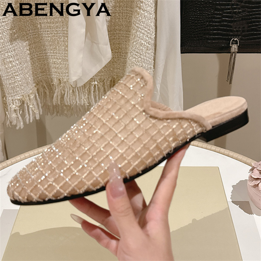 Shiny Lace Mesh Round Toe Flat - Loafer Flat Women 评论和价格