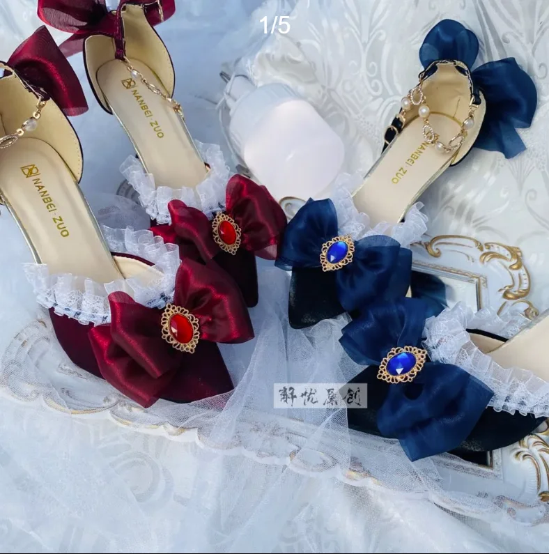 Lolita High Heels Shoes Elegan - Court Heel Pointed 评论和价格