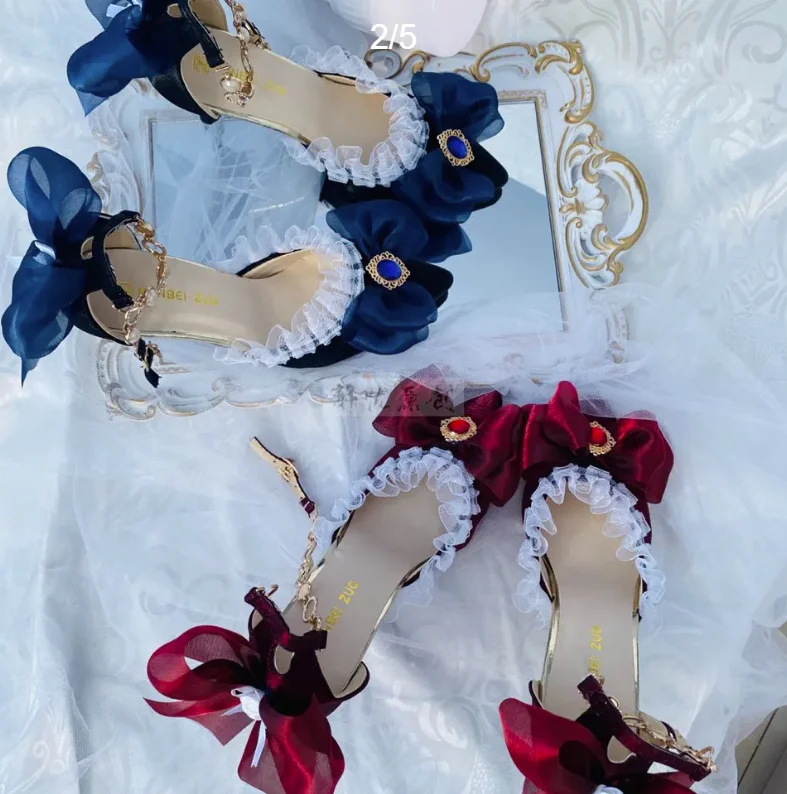Lolita High Heels Shoes Elegan - Court Heel Pointed 评论和价格