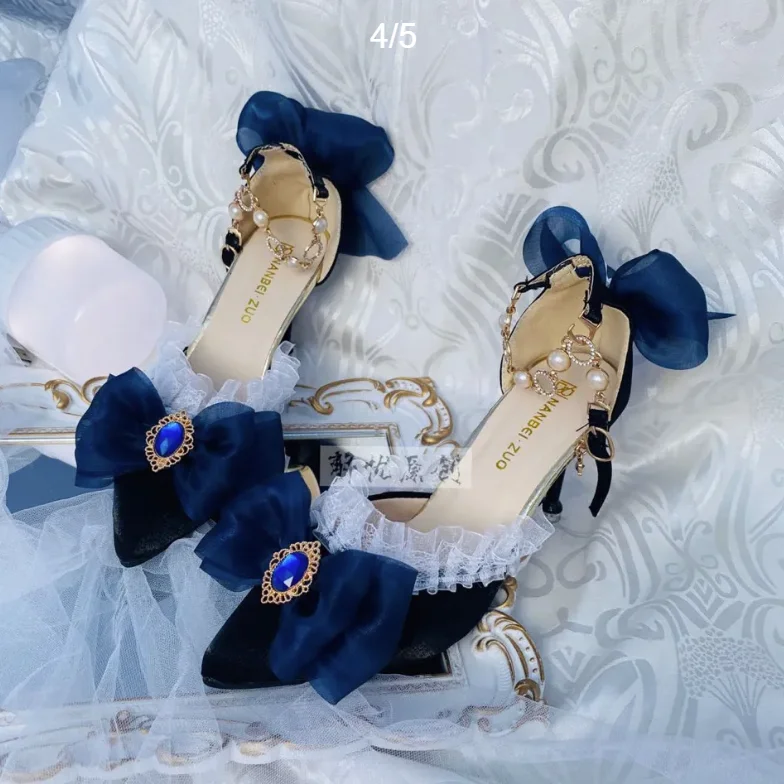 Lolita High Heels Shoes Elegan - Court Heel Pointed 评论和价格