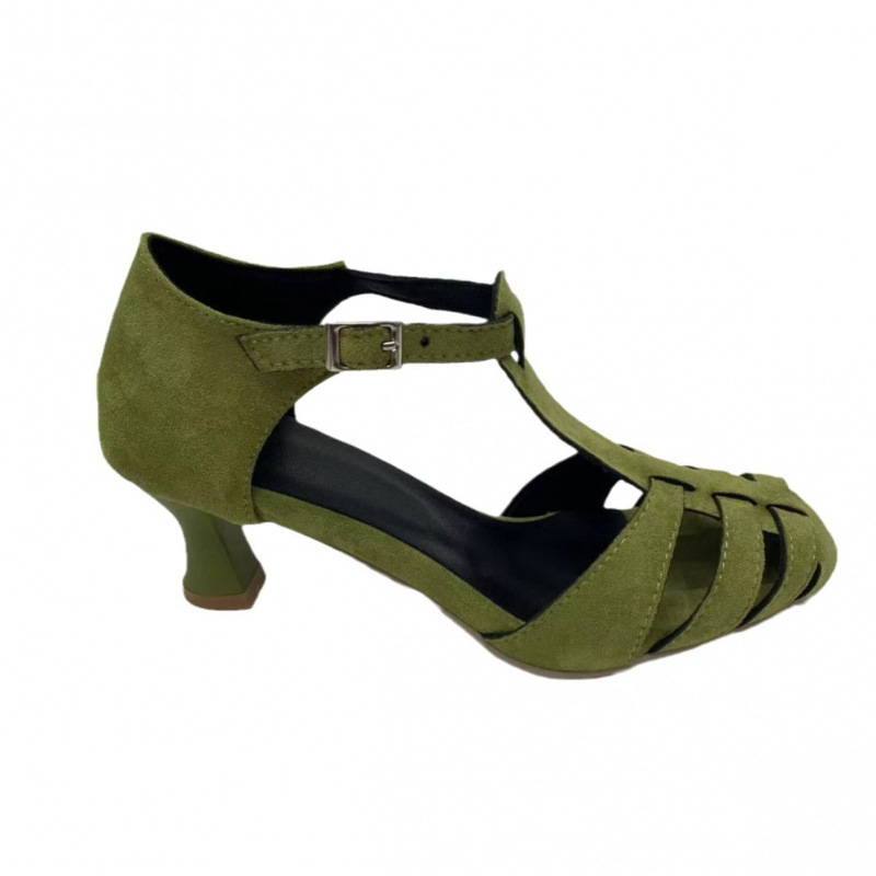 Women's Green Suede Kitten Hee - Women'S Shoes Kitten Heels 评论和价格