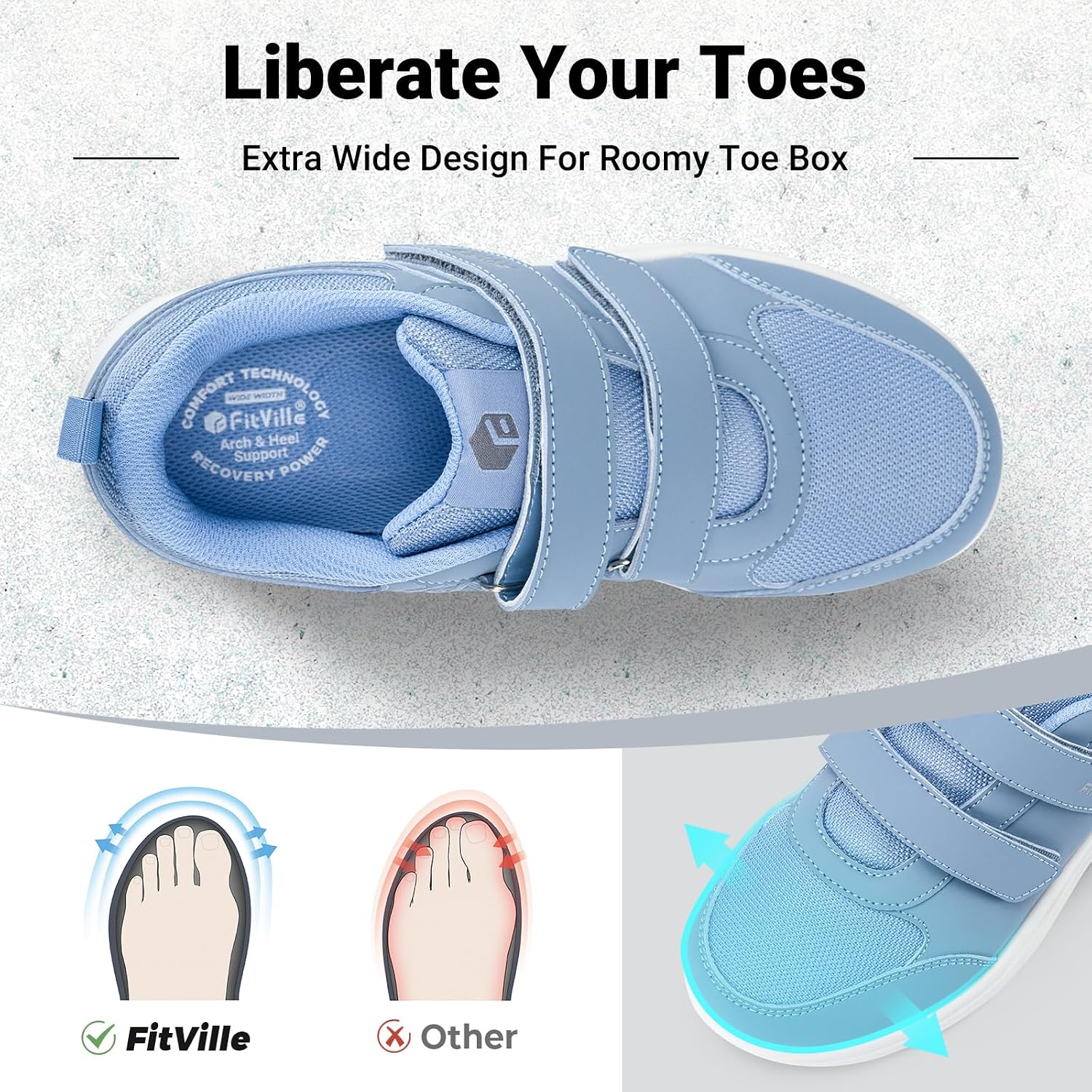 FitVille Women'S Wide Fit Diab - Women'S Shoes For Wide Feet 评论和价格