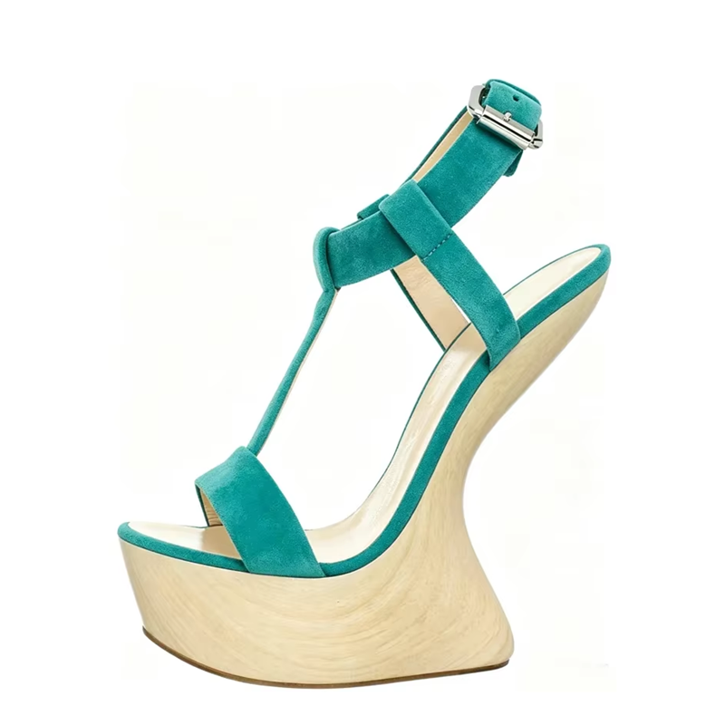 Wood Grain Hoof Heels green Su - Kids Shoes Women 评论和价格