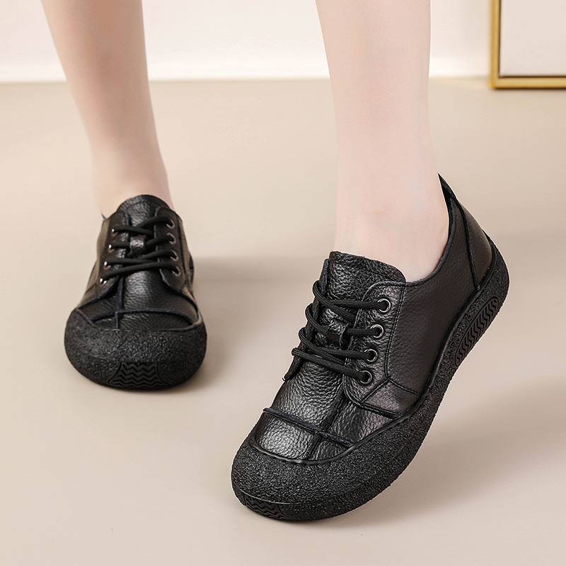 Retro genuine leather shoes fo - Women'S Shoes For Wide Feet 评论和价格