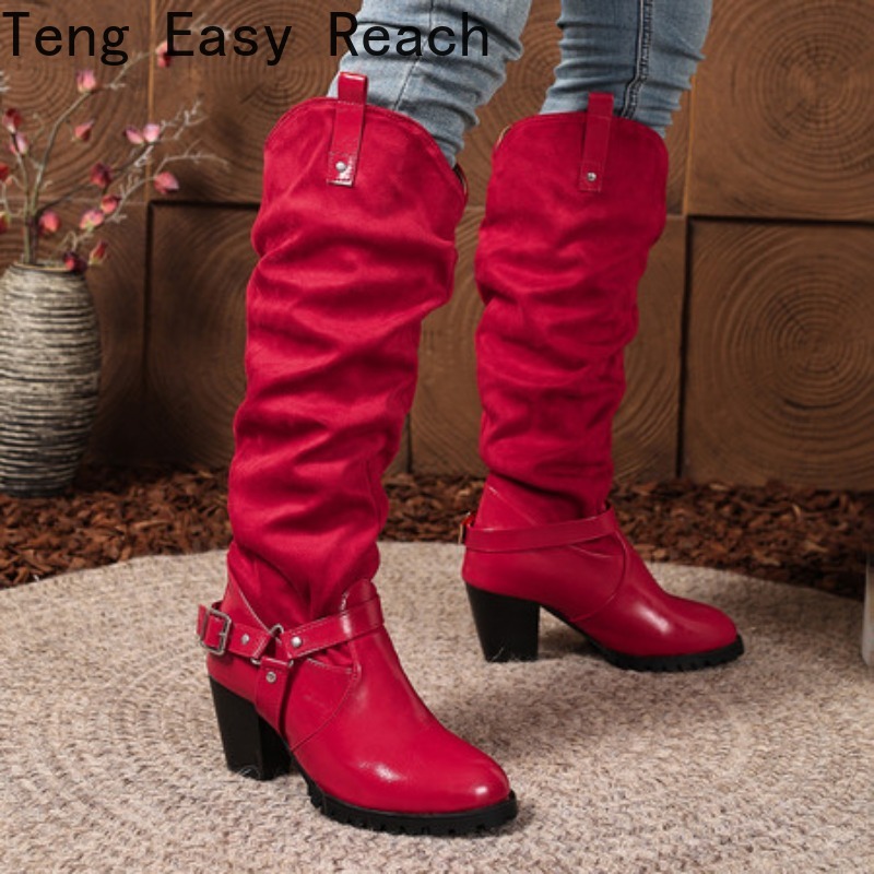 Pleated Women's Knee High Boot - Women'S Shoes Easy Street 评论和价格