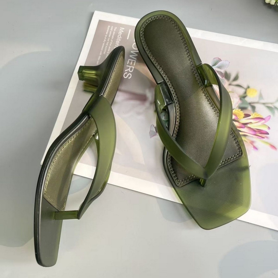 Korean Muted Tone Olive Green  - Women'S Shoes Kitten Heels 评论和价格