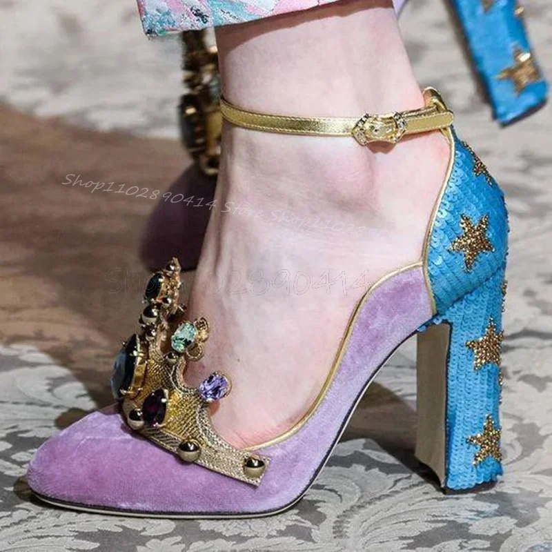 Court Style Crystal Crown Desi - Court Heel Pointed 评论和价格
