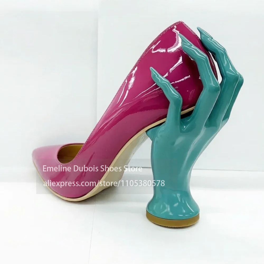 Glossy Patent Leather Hand Sha - Patent Leather Pump 评论和价格