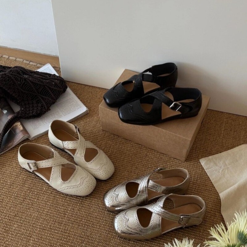 Retro Floral Carving Flat Bott - Loafer Flat Women 评论和价格