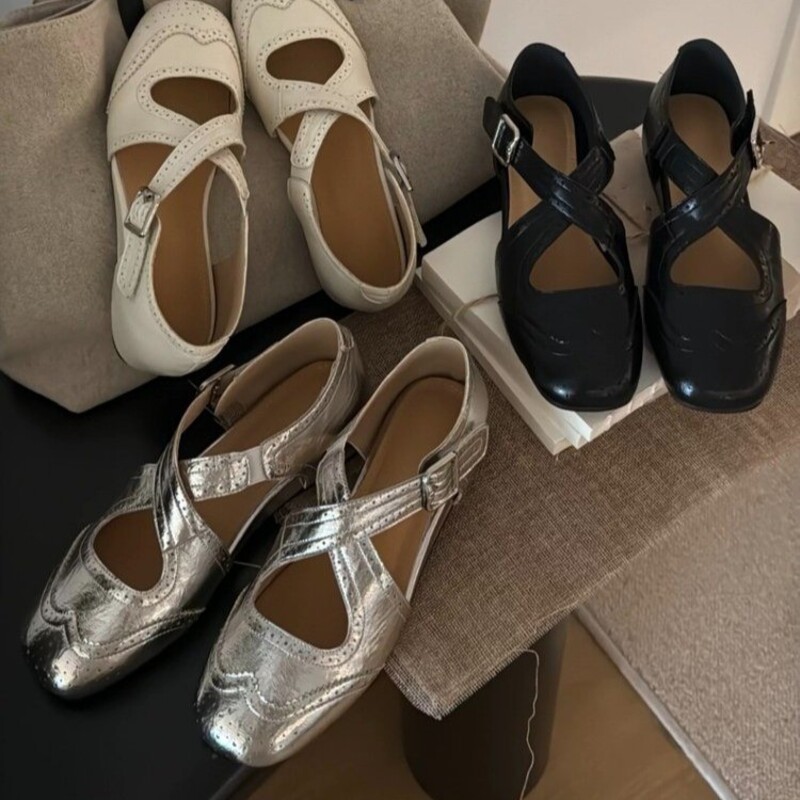 Retro Floral Carving Flat Bott - Loafer Flat Women 评论和价格