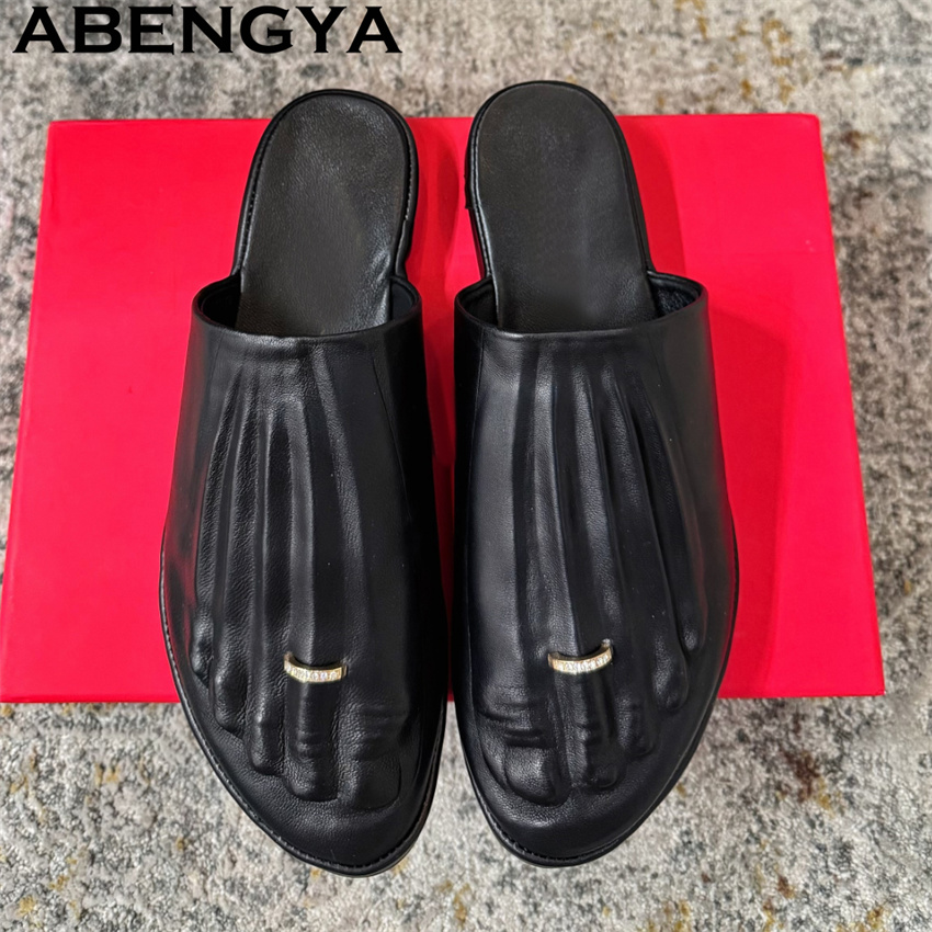 Black Real Leather Wrap Toe lo - Loafer Flat Women 评论和价格