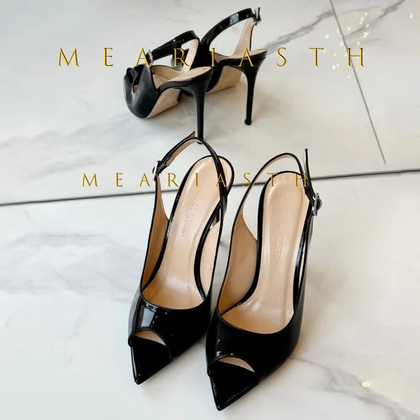Patent Leather Sandals In Blac - Women Shoes Japanese Brand 评论和价格