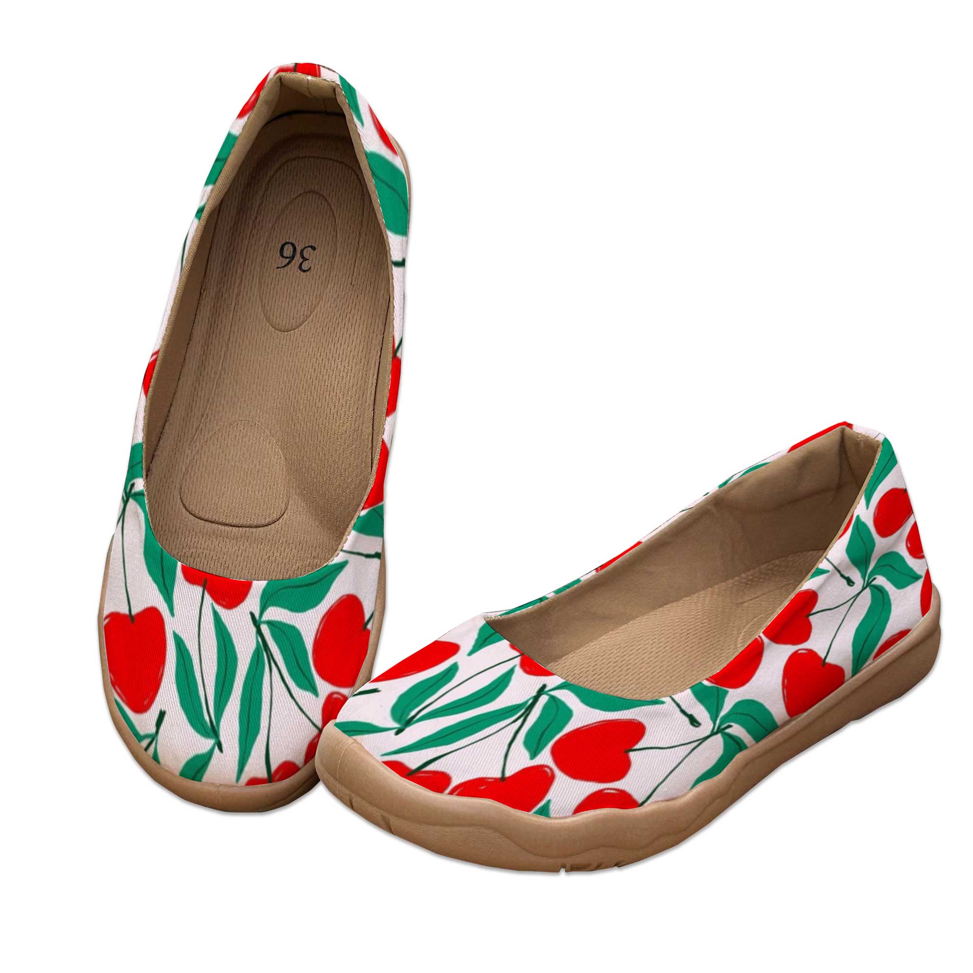 Sweet Cherry-Colored Wide-Fit  - Women'S Shoes For Wide Feet 评论和价格