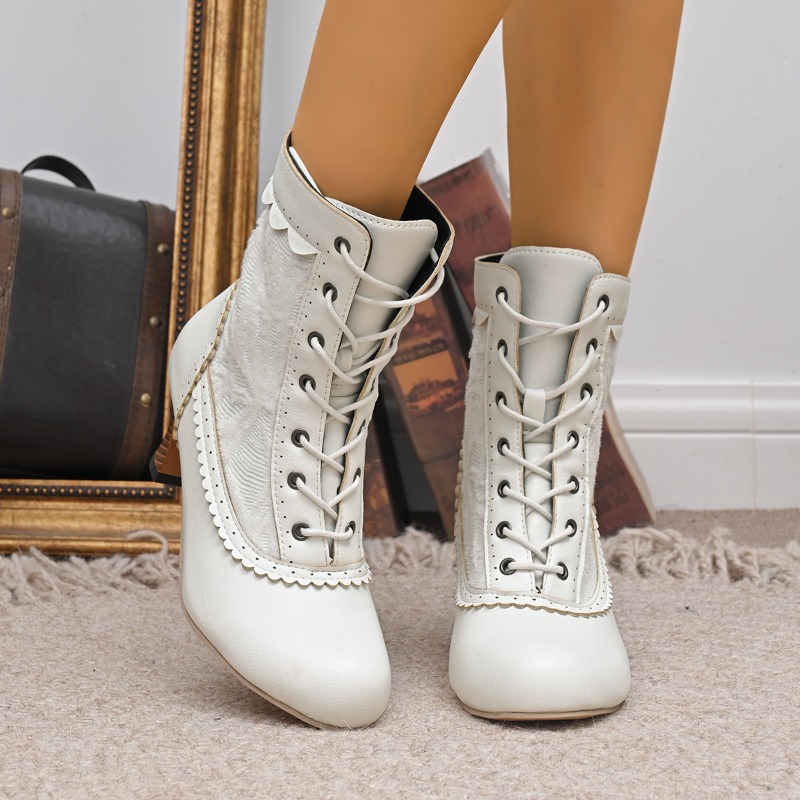 Women Closed Toe Med Heel Lace - Court Heel Pointed 评论和价格
