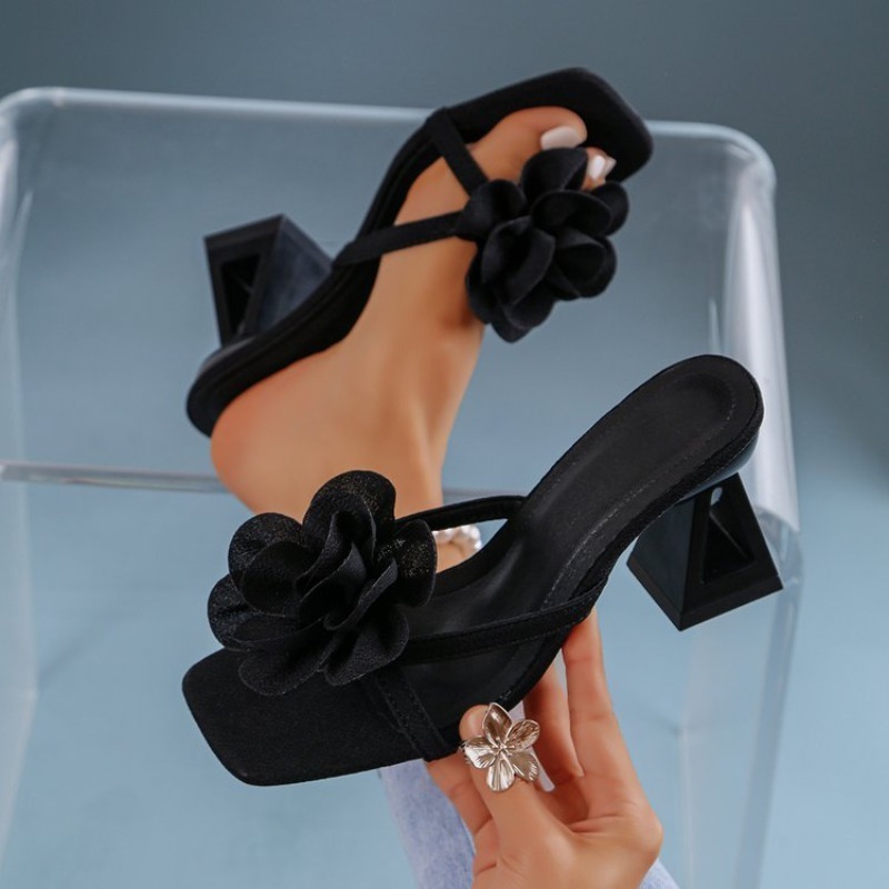 Womens 3D Flower Decor Sandals - Women Shoes Formal 评论和价格