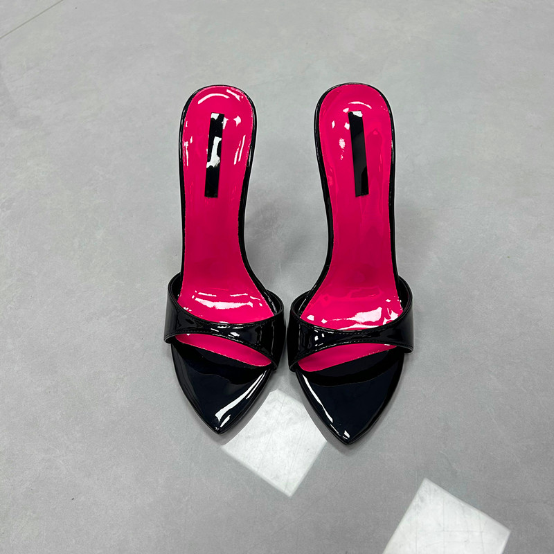 Woman Stilettos 12cm Slipper S - Patent Leather Pump 评论和价格