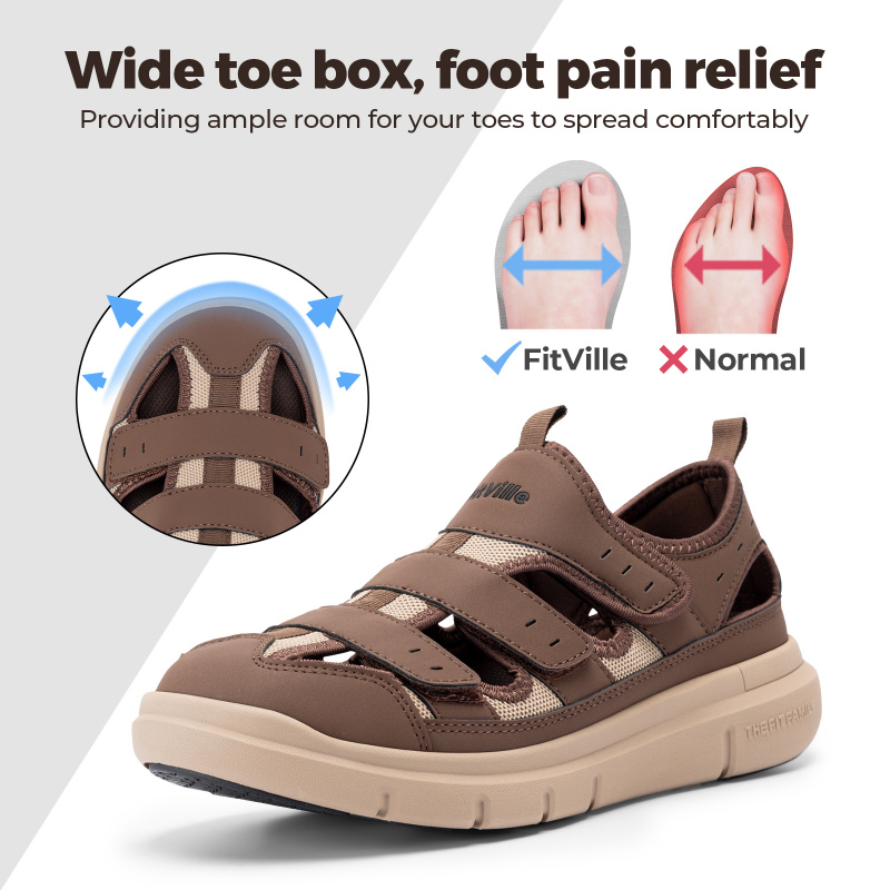 Summer Men'S Sandals Widened D - Women'S Shoes Plantar Fasciitis 评论和价格