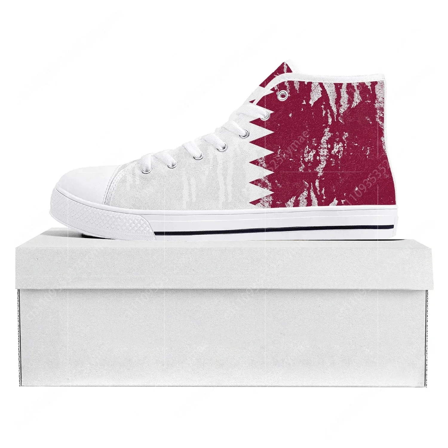 Qatar Flag High Top High Quali - Women Shoes Qatar 评论和价格